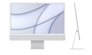 Apple iMac 24” 4.5K Retina display, M1 chip - 8-core CPU and up to 8‑core GPU, 8GB RAM, 256GB SSD, macOS Big Sur, Magic Keyboard with Touch ID CRO, Silver