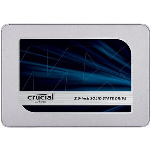 Crucial SSD MX500 1TB, 2.5" 7mm, SATA 6 Gb/s, Read/Write: 560 / 510 MB/s, Random Read/Write IOPS 95K/90K