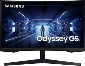 SAMSUNG monitor LC27G55TQWRXEN Odyssey G5, Gaming, WQHD 2560x1440, 27 VA, 250 cd/m2, AMD FreeSync Premium, HDMI, DP, HDR10, 144Hz, 1ms