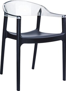 SIESTA vrtna stolica Carmen – transparentna crna