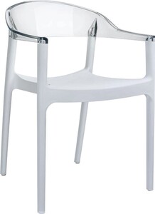 SIESTA vrtna stolica Carmen – transparentna bijela