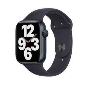 Apple Watch S7 GPS 45mm, Midnight Aluminium Case, Midnight Sport Band - Regular
