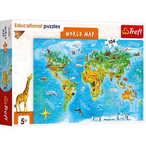 Trefl puzzle mapa svijeta 104 komada