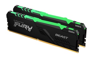 Kingston RAM memorija 16GB 2666MHz, FURY Beast DDR4 RGB