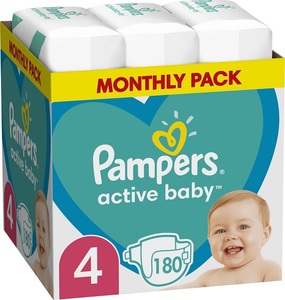 Pampers pelene Active Baby S4 9-14kg MSB 180kom