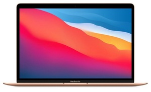 Apple MacBook Air, mgnd3cr/a, 13.3 Retina display 400nits, M1 chip 8‑core CPU, 7‑core GPU, 8GB RAM, 256GB SSD, Gold, laptop