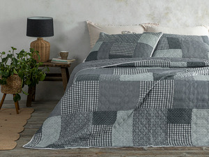English Home set prekrivač + jastučnica Unique patch / 160 x 220 cm i 50 x 70 cm