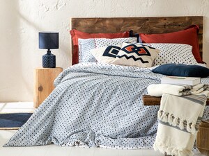 English Home set posteljina Coastal / 1x navlaka za jorgan, 1x jastučnica / 160 x 220 cm, 50 x 70 cm / plava