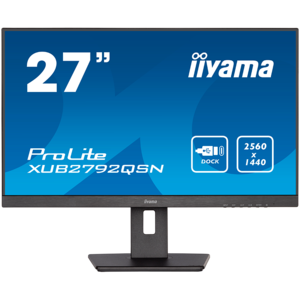 Iiyama monitor ProLite XUB2792QSN-B5, WQHD 2560 x 144, 27 IPS, 350 cd/m2, HDMI DP USB 3.0 DP Out Daisy Chain Full Ergo PRO, USB-C Dock with RJ45, 75Hz, 4ms
