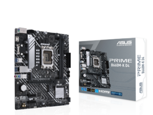 ASUS matična ploča PRIME B660M-K D4 Intel B660, LGA1700, 2xDDR4, RAID, VGA, HDMI, mATX