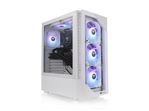 Thermaltake kućište View 200 ARGB Snow Mid tower, tempered glass, 3x 120mm ARGB Lite fan