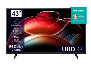 Hisense LED televizor 43A6K, 4K Ultra HD, Smart TV, VIDAA U6.0, Dolby Vision HDR, Crni   **MODEL 2023**