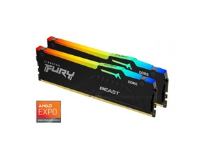 Kingston RAM memorija 32GB 5600MHz DDR5 RGBFury Beast (2x16), CL36, EXPO