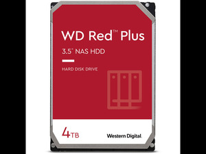WD HDD 4TB SATA3 Red Plus Intelli Power 256MB, For NAS Systems