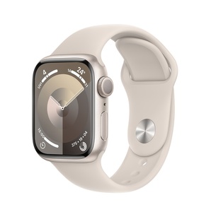 Apple Watch S9 GPS, 45mm, Starlight Aluminium Case, Starlight Sport Band - S/M