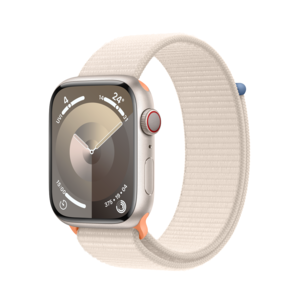 Apple Watch S9 GPS, 45mm, Starlight Aluminium Case, Starlight Sport Loop