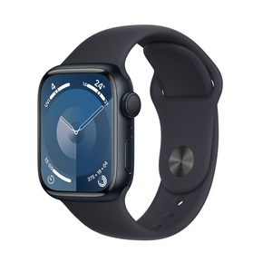Apple Watch S9 GPS, 45mm, Midnight Aluminium Case, Midnight Sport Band - S/M