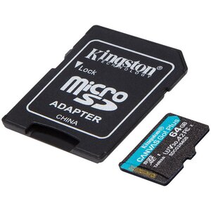 Kingston 64GB microSDXC Canvas Go Plus 170R A2 U3 V30 Card + ADP, memorijska kartica