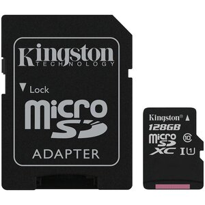 Kingston 128GB micSDXC Canvas Select Plus 100R A1 C10 Card + ADP, memorijska kartica