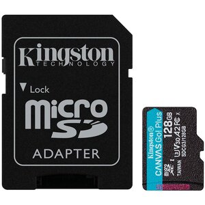 Kingston 128GB microSDXC Canvas Go Plus 170R A2 U3 V30 Card + ADP, memorijska kartica