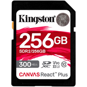 Kingston 256GB Canvas React Plus SDXC UHS-II 300R/260W U3 V90 for Full HD/4K/8K, memorijska kartica