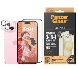 PanzerGlass 3u1 set Apple iPhone 15 mobitel