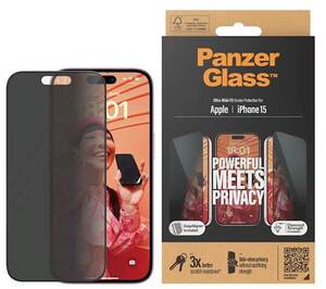 PanzerGlass Privacy Zaštitno staklo Apple iPhone 15 mobitel