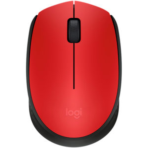 Logitech miš M171 Wireless, bežični, crveni