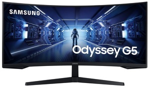 SAMSUNG monitor Odyssey G55T Gaming LC34G55TWWPXEN, UWQHD 3440x1440, 34 VA, 250 cd/m2, AMD FreeSync Premium, HDR10, HDMI, DP, 165Hz, 1ms
