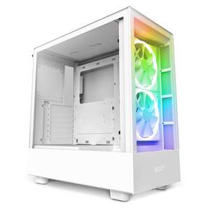 NZXT kućište H5 Flow White RGB mini-ITX, Micro-ATX, ATX, Mid-tower, 4x fan