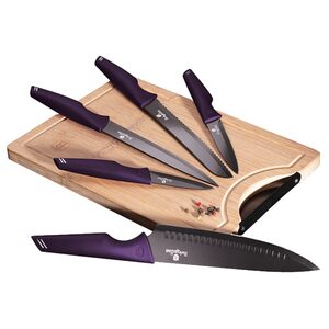 Berlinger Haus set noževa + daska za rezanje Purple Eclipse Edition 6/1 / BH/2832
