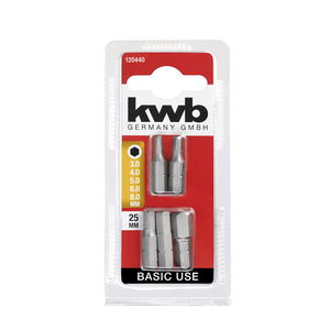 KWB set bitova šesterokutni 25mm, 3-8 mm, set 5/1