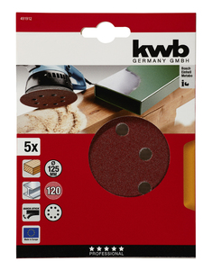 KWB QUICK-STICK set brusnih papira 5/1, 125mm, g120
