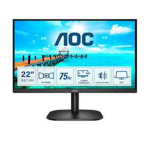 AOC monitor 22B2H/EU, 22 FullHD VA 200 cd/m2,  HDMI, VGA,  4 ms, 75Hz