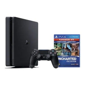 PlayStation 4 500GB F Chassis Black + Uncharted Collection HITS PS4