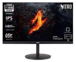 ACER monitor Nitro XV2 V3 gaming, 27, WQHD, IPS, 400cd/m2, AMD FREESYNC PREMIUM, DP, HDMI, 180Hz, 0.5ms