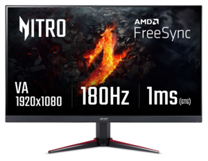 ACER monitor Nitro VG270 S3 gaming, 27, FullHD, VA, 250cd/m2, AMD FREESYNC PREMIUM, HDR10, DP, HDMI, 180Hz, 1ms