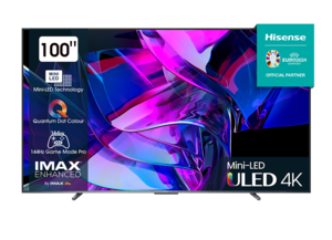 Hisense ULED televizor 100U7KQ, 4K Ultra HD, Smart TV, VIDAA U7, Quantum Dot Colour, 144Hz Game Mode Pro, Dolby Atmos sa DTX Virtual X, Mini-LED Full Array Local Dimming, Crni  **MODEL 2024**