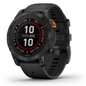 GARMIN Fenix 7 PRO SOLAR, Tamnosivi s crnim remenom, 47mm, Pametni sat, 010-02777-01