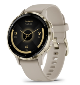 GARMIN Venu 3S, French Gray Soft Gold, 41mm, pametni sat, 010-02785-02