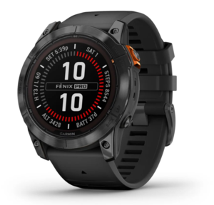 GARMIN Fenix 7X PRO SOLAR, Tamnosivi sa crnim remenom, 51mm, pametni sat, 010-02778-01