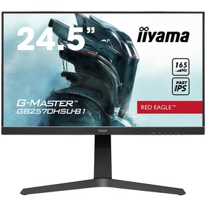 IIYAMA monitor G-Master Red Eagle GB2570HSU-B1 gaming, 25, FullHD, IPS, 400cd/m2, AMD FreeSync Premium, HDMI, DP, 165Hz, 0.5ms