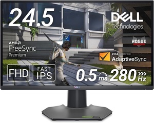 DELL monitor  G2524H gaming , 25, FullHD, IPS, 400 cd/m2, G-Sync, AMD FreeSync Premium, HDMI, DP, 280Hz, 0.5ms