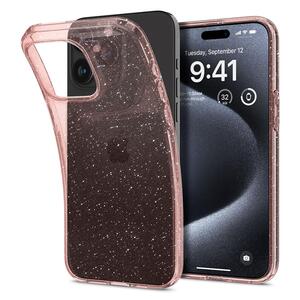 Spigen® Liquid Crystal™ Glitter ACS06702, maska za iPhone 15 Pro – Rose Quartz