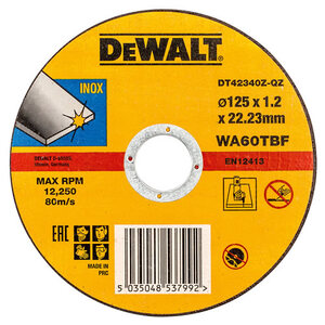 DeWalt rezna ploča za metal 125x1,2x22,23mm - DT42340Z