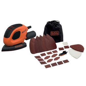 Black & Decker vibracijska brusilica Mouse 55W + pribor + torba - BEW230BC