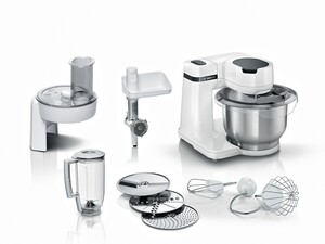 BOSCH kuhinjski aparat MUM Serie 2| Bijela, 700W, 3.8L, 4 Brzine, Inox posuda, SL