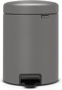 Brabantia Newicon Pedal kanta za smeće 5l, siva 126284, Mineralni premaz