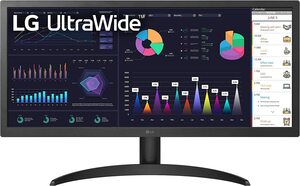 LG monitor Ultrawide 26WQ500-B,  26, UWFullHD, IPS, 250 cd/m2, AMD FreeSync, HDR10, HDMI, 75Hz, 1ms