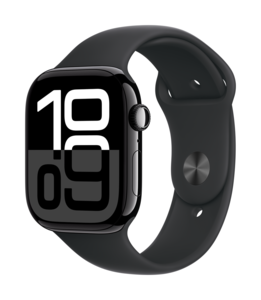 Apple Watch S10 GPS 46mm Jet Black Aluminium Case Black Sport Band - M/L